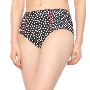 New Donatello Retro High Waist Bikini Bottoms Polka Dots NWT